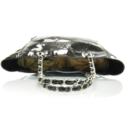 Chanel Patent Perforated CC Shopping Tote Black 5 of 8