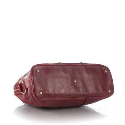 Saint Laurent Calfskin Oversized Muse Bordeaux 4 of 7