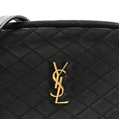 Saint Laurent Lambskin Quilted Gaby Zipped Pouch Black 7 of 14