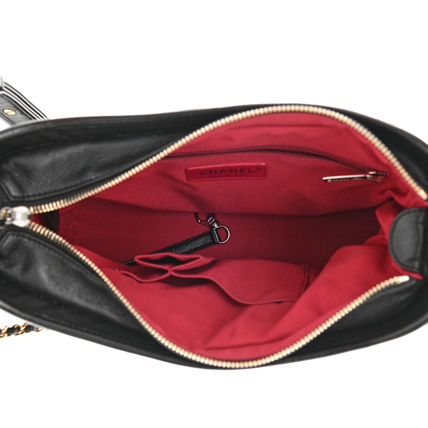 Aged Calfskin Quilted New Medium Gabrielle Hobo Black