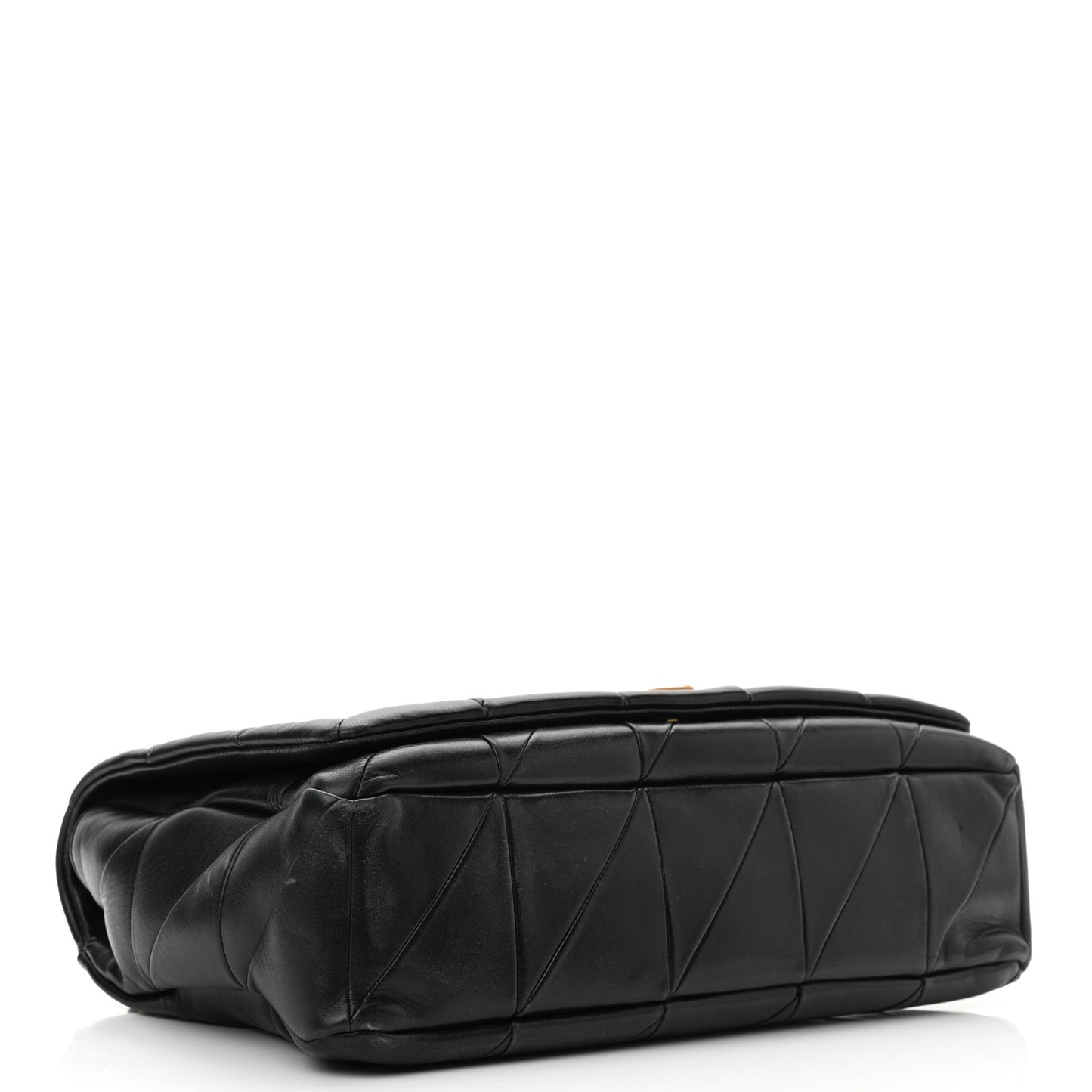 Lambskin Patchwork Monogram Large Jamie Black