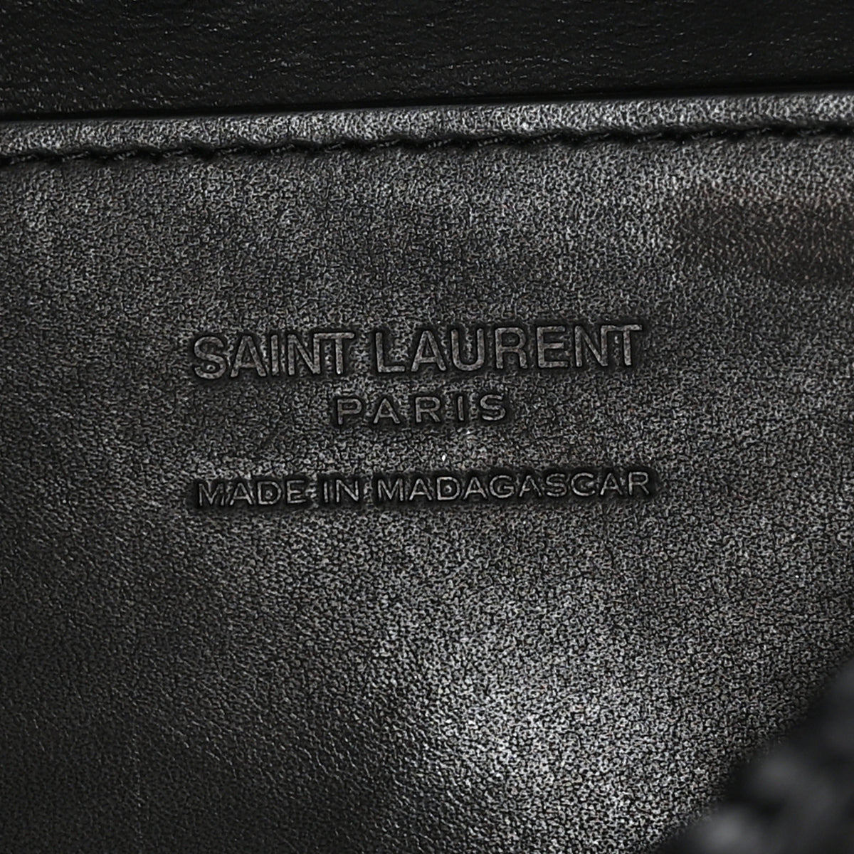 Raffia Large Cassandre Envelope Pouch Black
