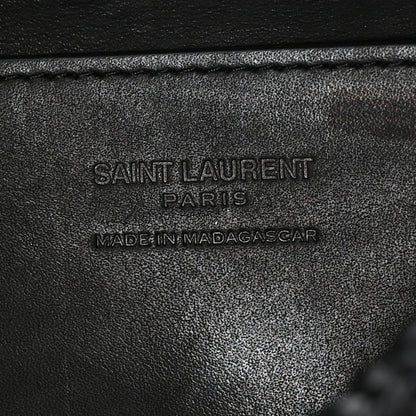 Saint Laurent Raffia Large Cassandre Envelope Pouch Black 6 of 8