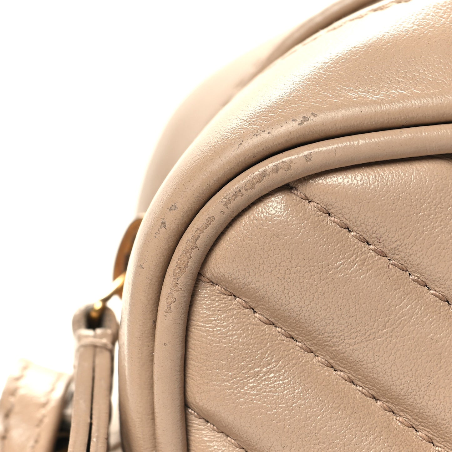 Calfskin Matelasse Monogram Lou Camera Bag Dark Beige