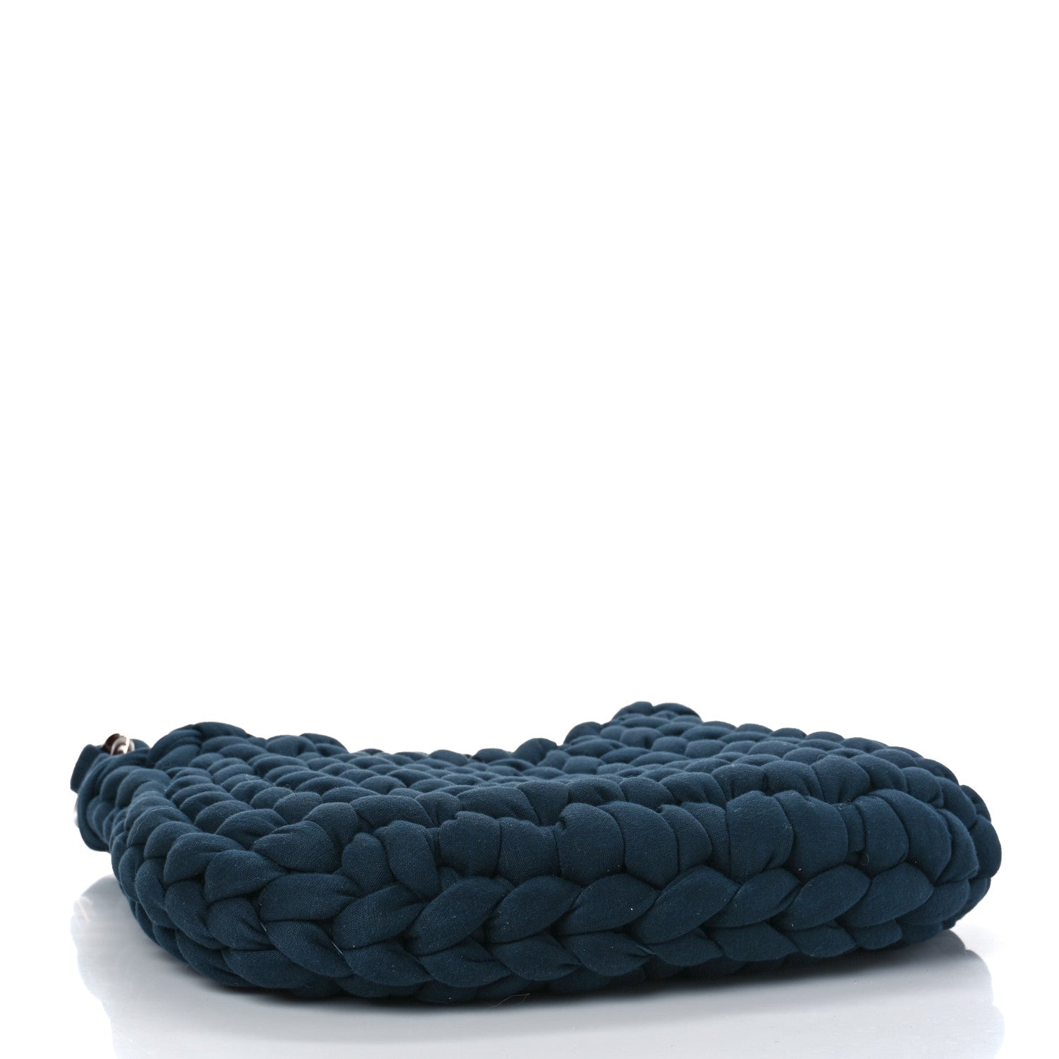 Chloe Jersey Woven Wooden C Shoulder Bag Navy 5 of 9