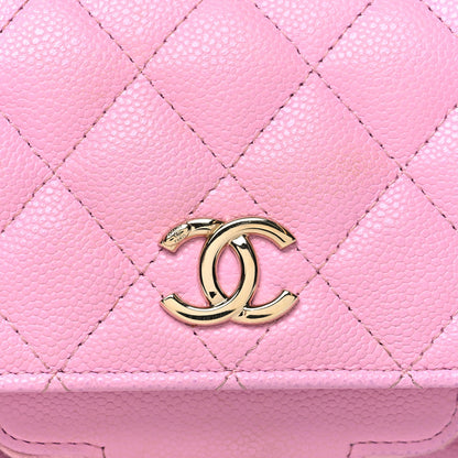 Chanel Caviar Quilted Business Affinity Clutch With Chain Flap Lilac 10 of 15