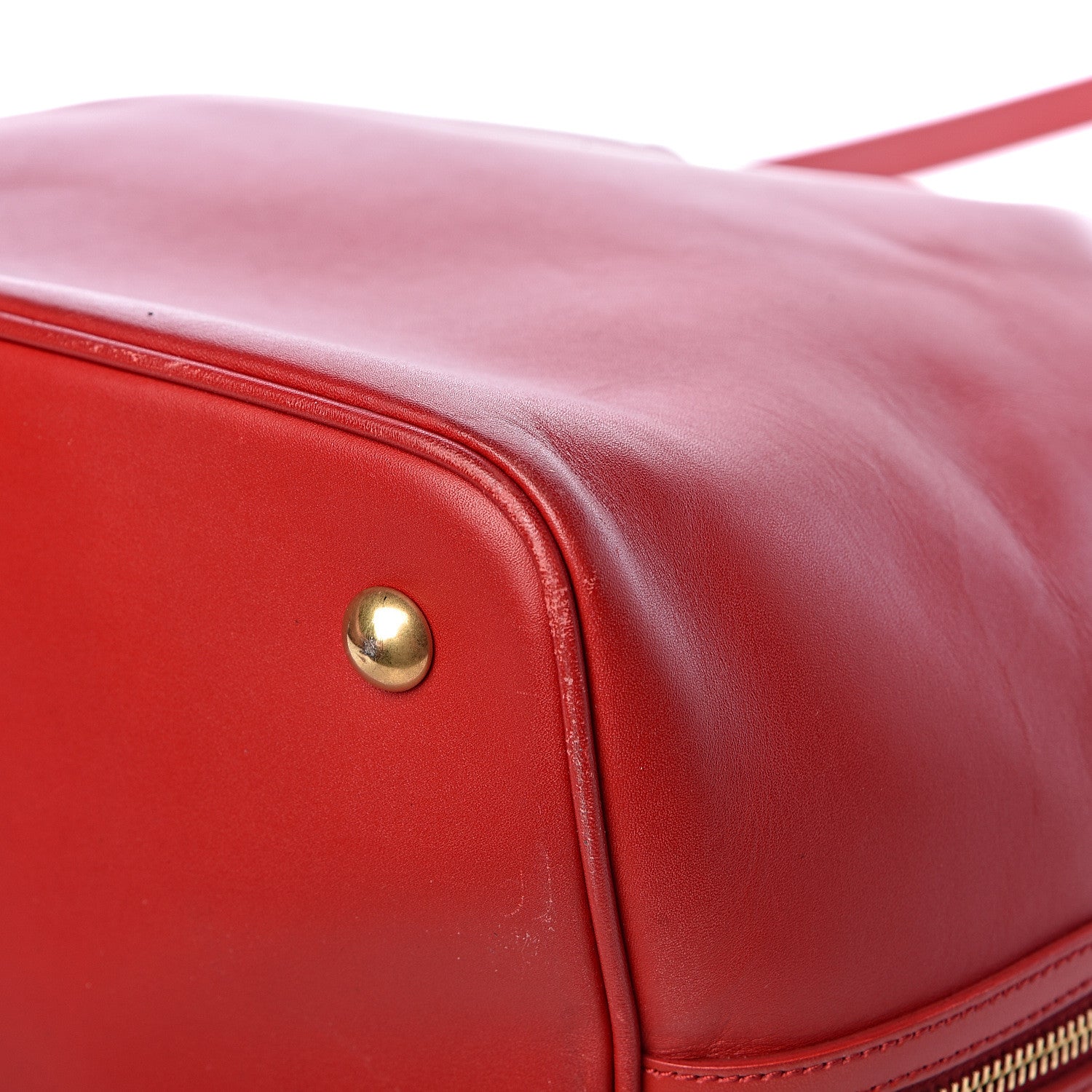Saint Laurent Calfskin Large Emmanuelle Bucket Bag Lipstick Red 11 of 12