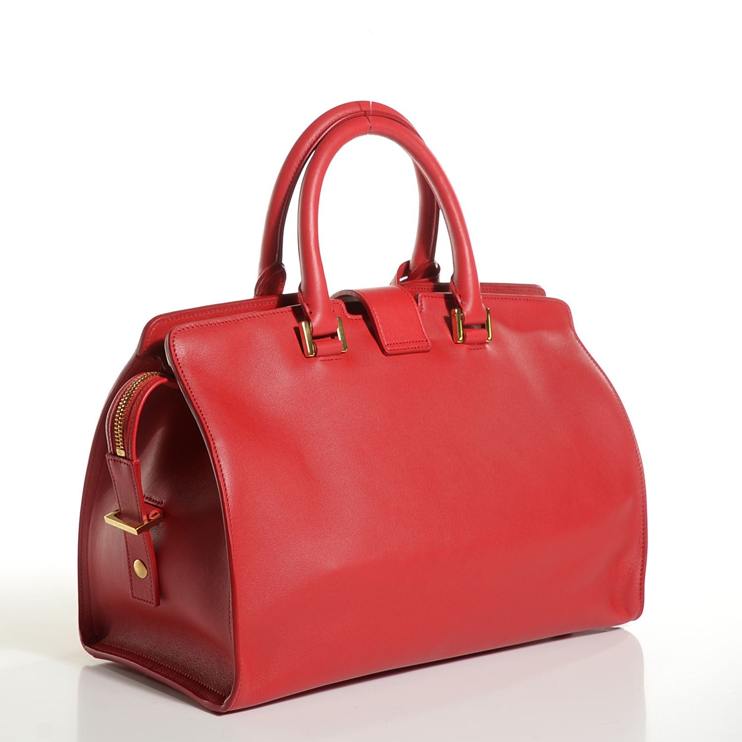 Saint Laurent Calfskin Small Classic Cabas Y Bag Red 3 of 7