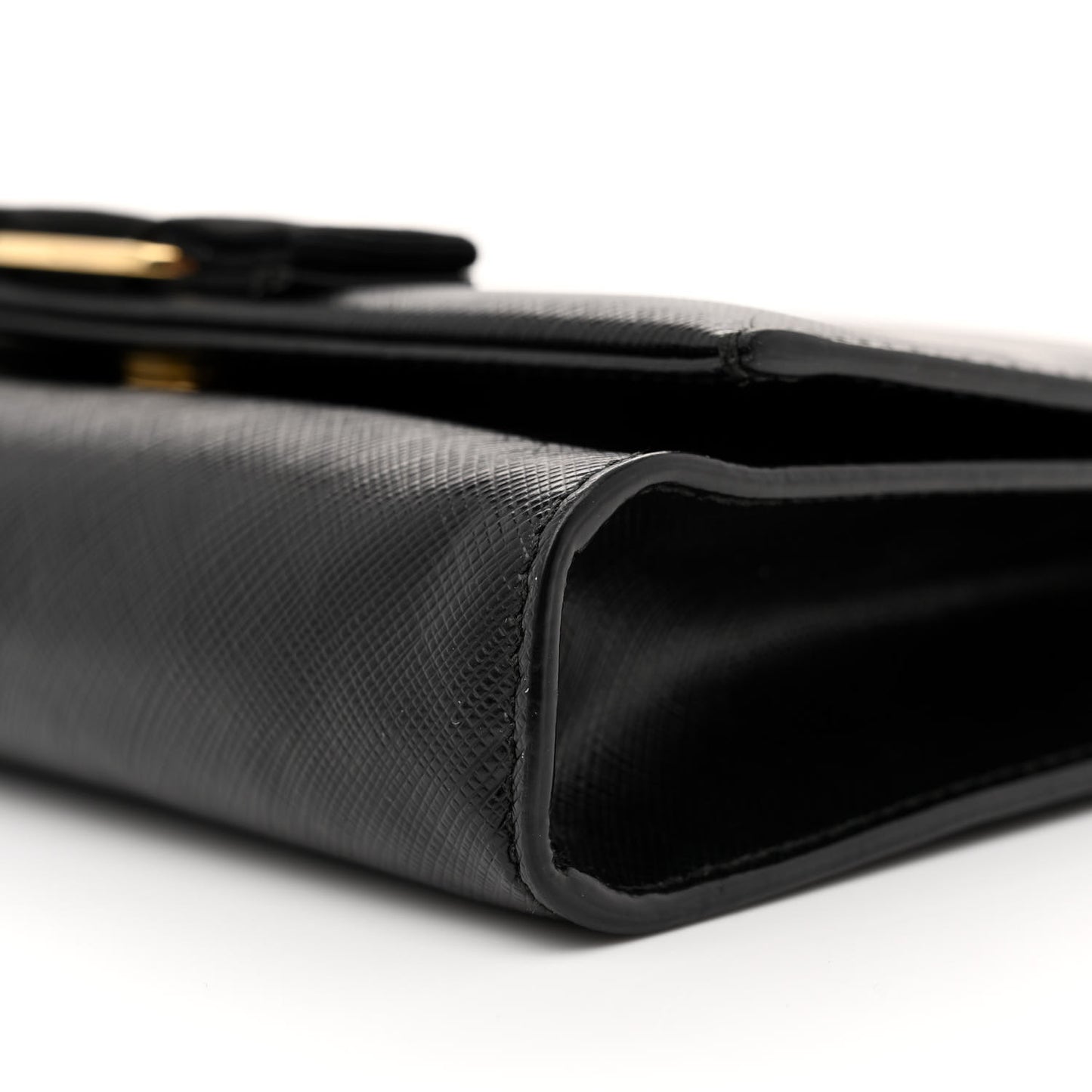 Hammered Calfskin Mini Miss Vara Bow Chain Bag Black