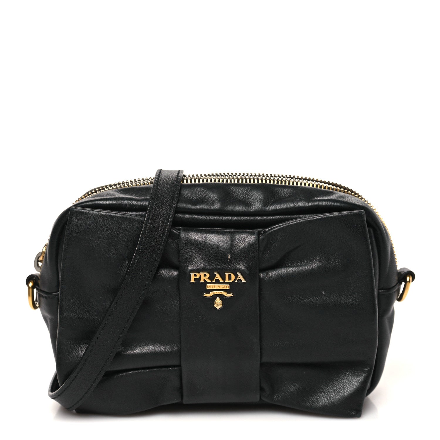 Prada Nappa Bow Camera Bag Black 1 of 10