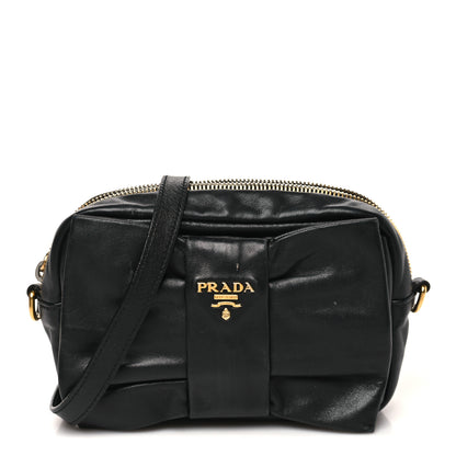 Prada Nappa Bow Camera Bag Black 1 of 10