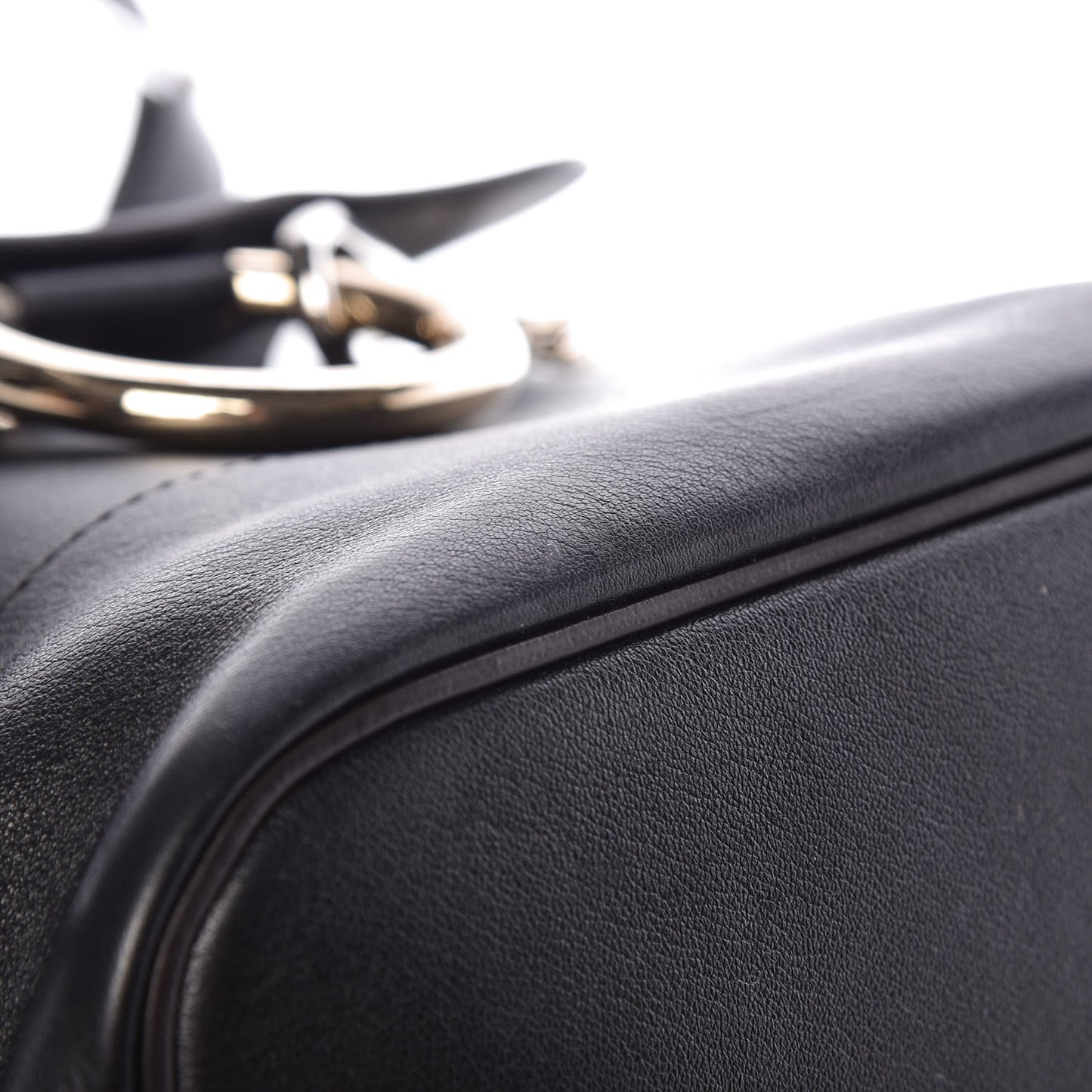 Suede Calfskin Small Faye Backpack Black
