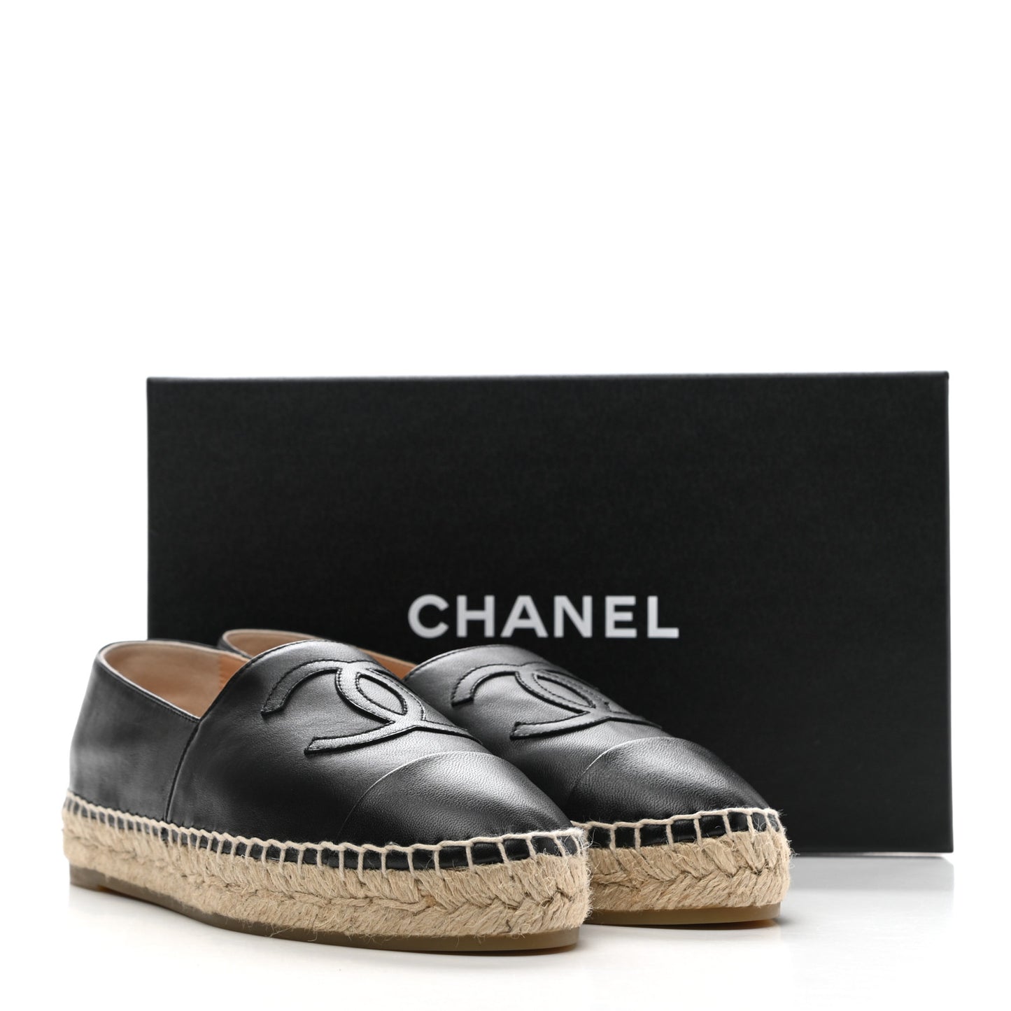 Lambskin CC Espadrilles 39 Black