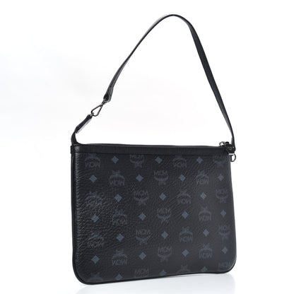 MCM Visetos Medium Crossbody Pouch Black 3 of 9