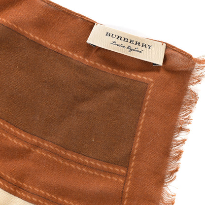 Burberry Modal Silk Cashmere Haymarket Check Scarf Bronze 3 of 4