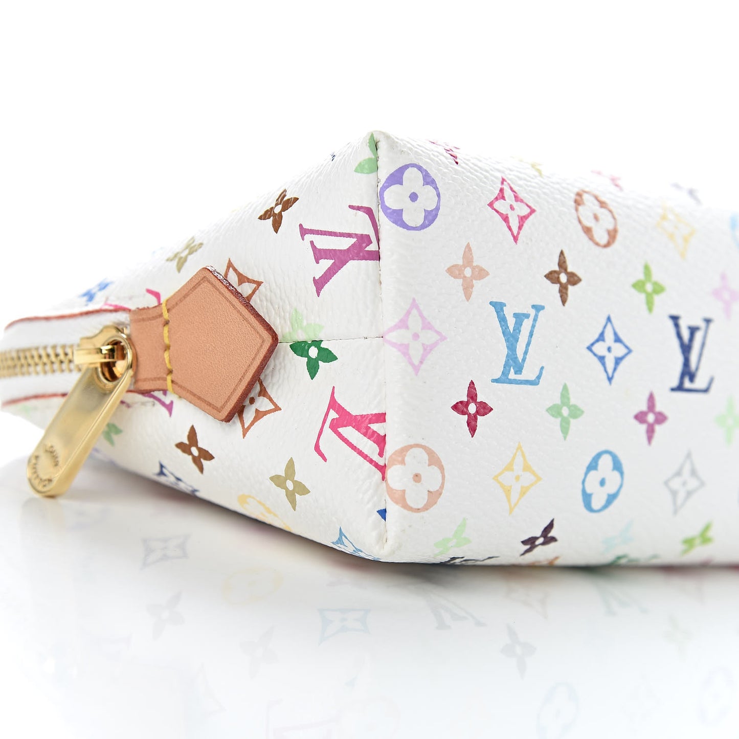 Monogram Multicolor Cosmetic Pouch White Litchi