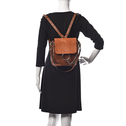 Chloe Suede Calfskin Small Faye Backpack Tan 2 of 10