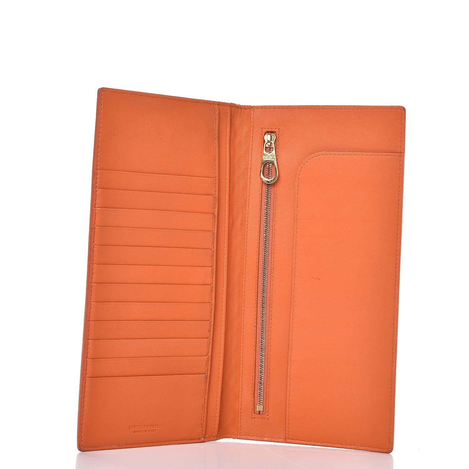 Bottega Veneta Nappa Intrecciato Long Bifold Wallet Orange 5 of 7