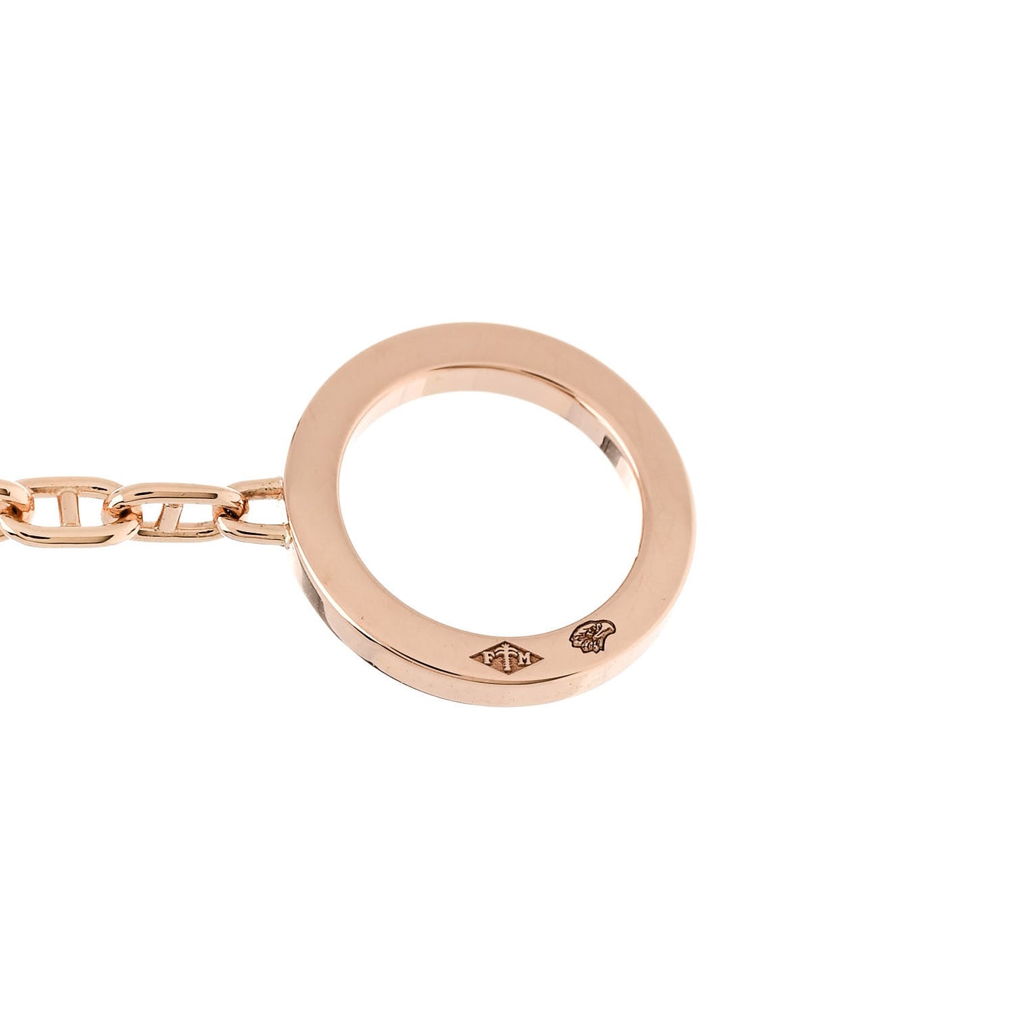 18K Rose Gold Diamond Chaine D'Ancre Contour Bracelet SH