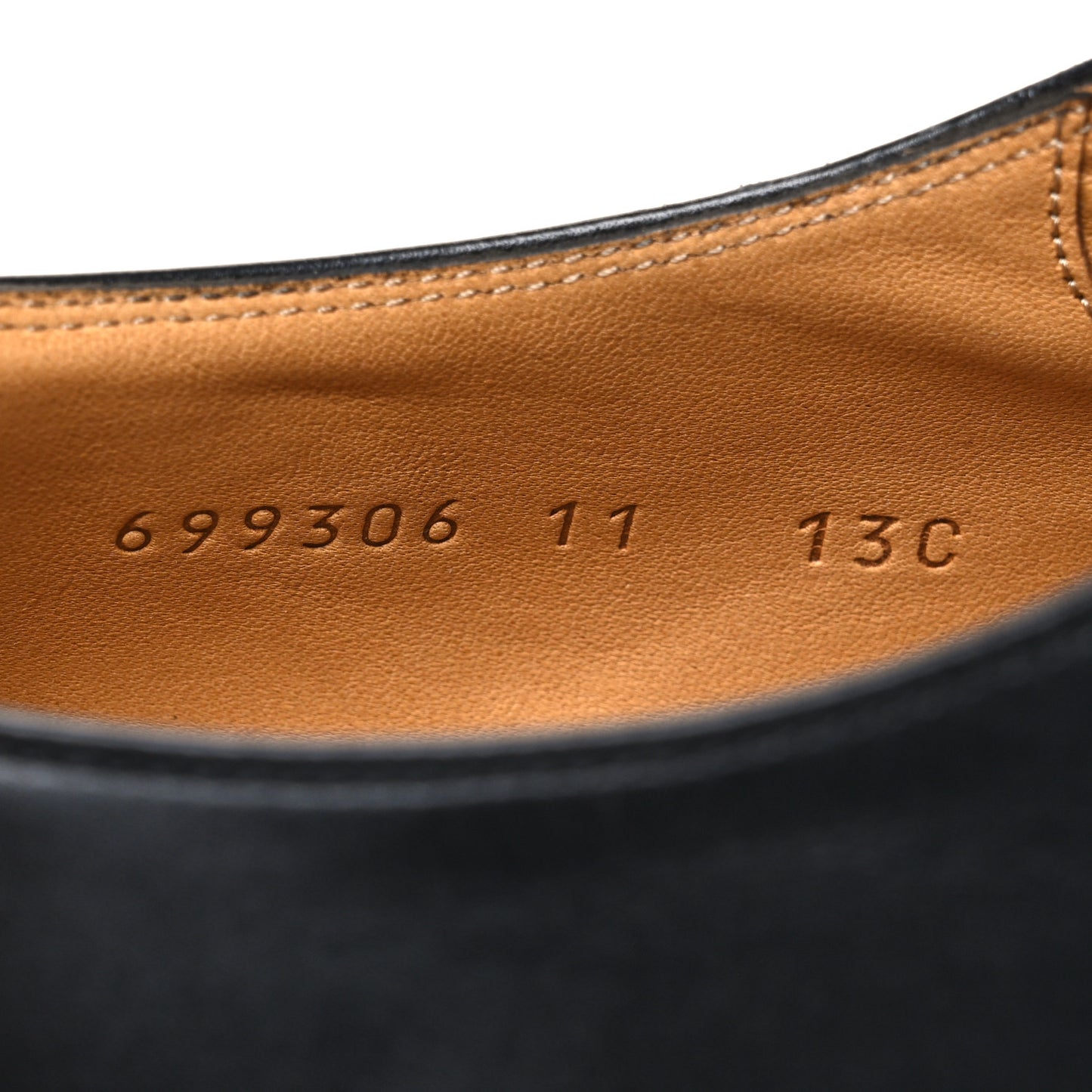 New Waxed Calfskin Mens Oxfords 11 Black