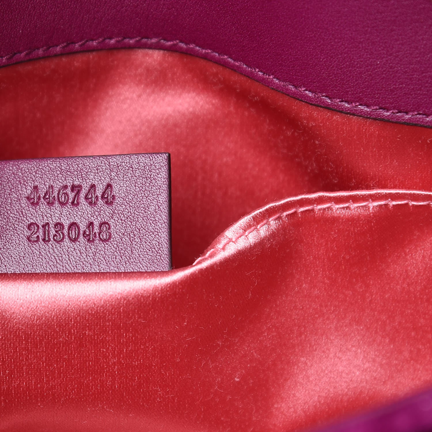 Gucci Velvet Matelasse Mini GG Marmont Shoulder Bag Fuchsia Violet Cyclamen 7 of 10