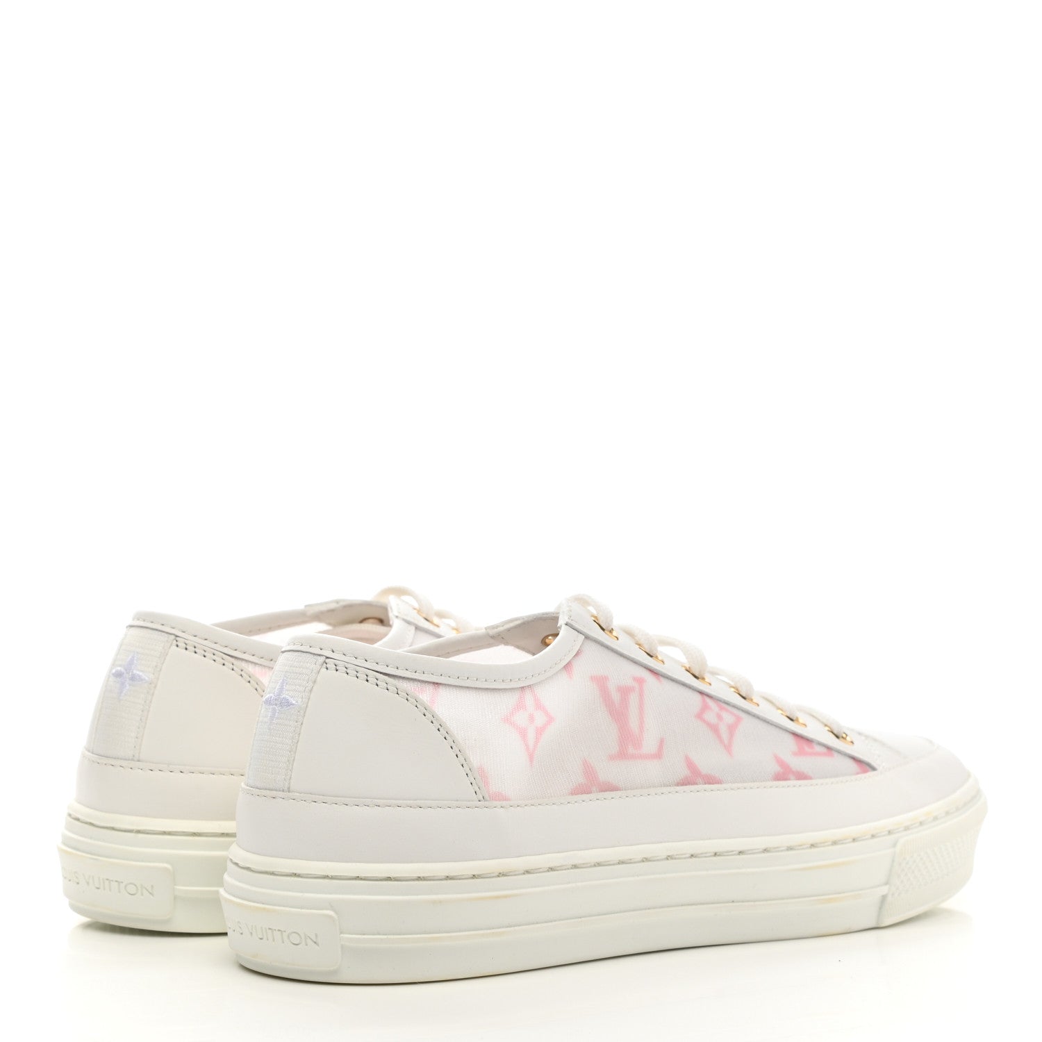 Louis Vuitton Technical Fabric Calfskin Monogram Stellar Sneakers 37 Pink 4 of 9