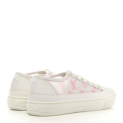 Louis Vuitton Technical Fabric Calfskin Monogram Stellar Sneakers 37 Pink 4 of 9