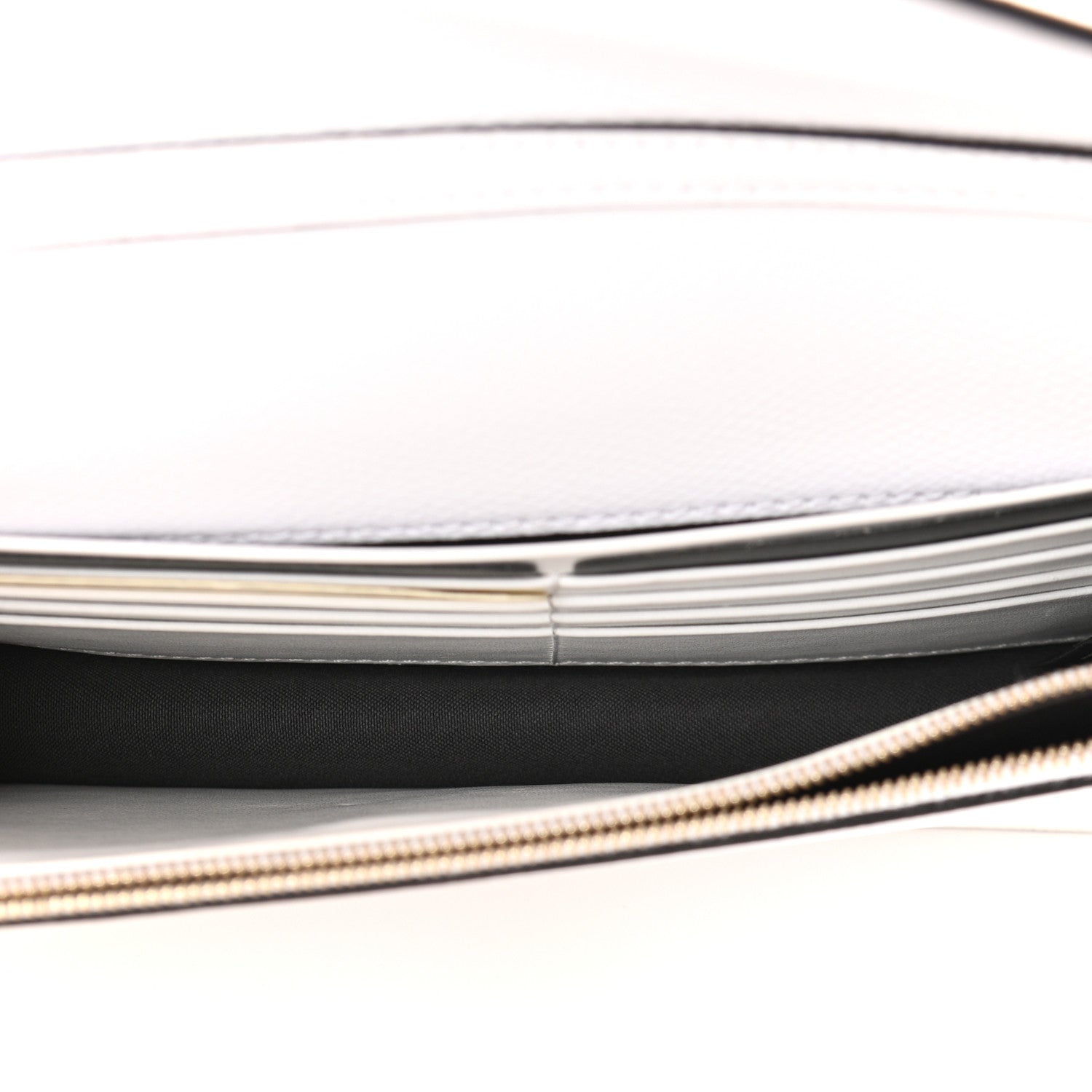 Fendi Vitello Cruise F is Fendi Medium Envelope Wallet on Chain Optical White 5 of 12