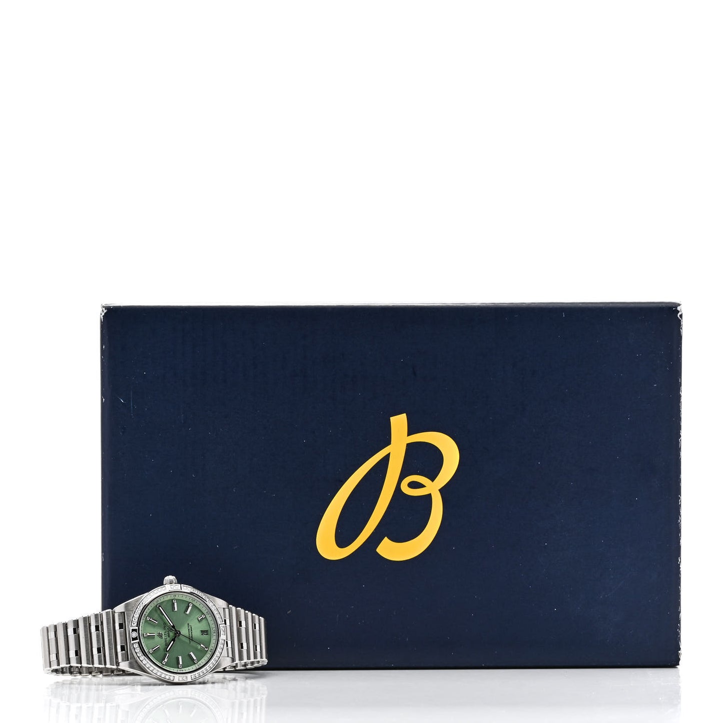 Stainless Steel Diamond Bezel 36mm Chronomat Automatic Watch Mint Green A10380
