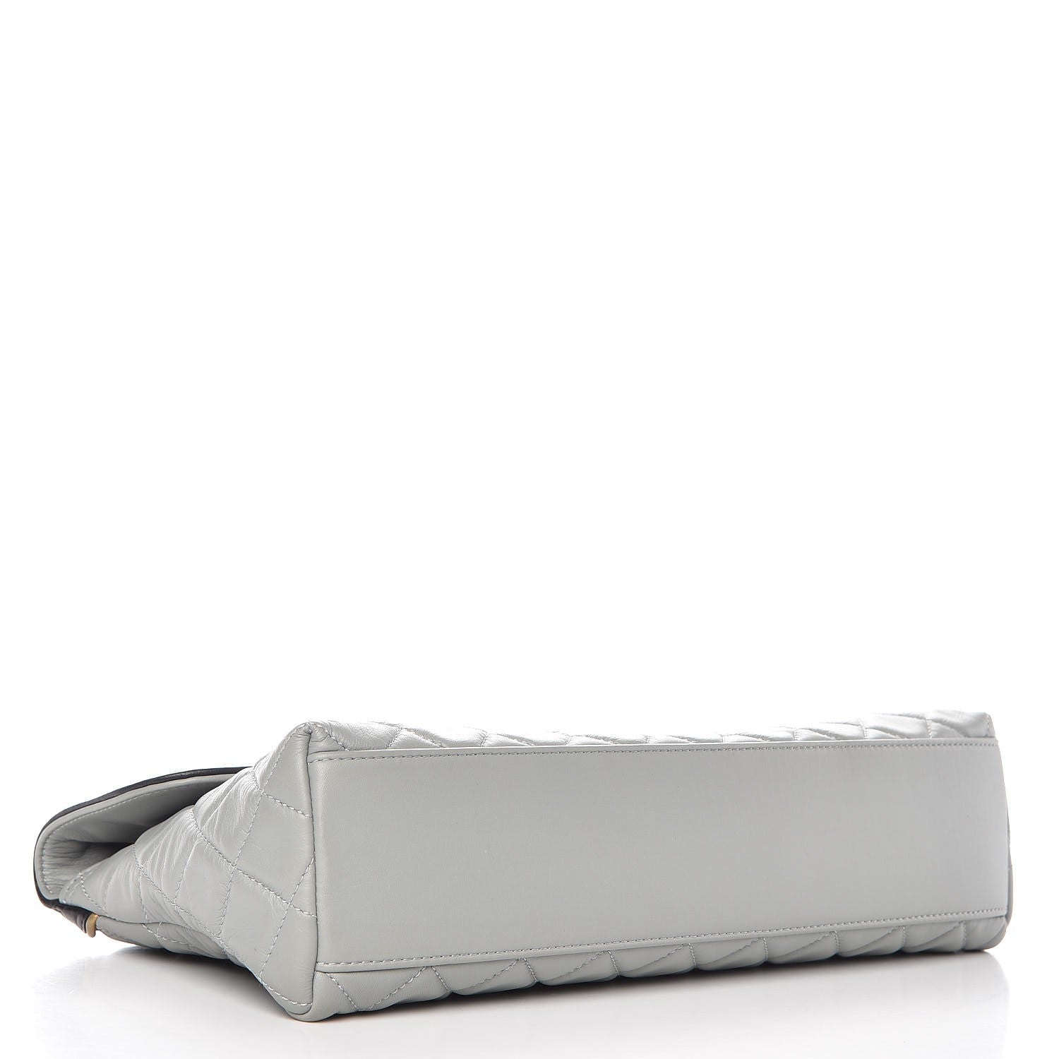 Chanel Lambskin Quilted Mademoiselle East West Flap Light Grey 4 of 7