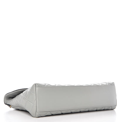 Chanel Lambskin Quilted Mademoiselle East West Flap Light Grey 4 of 7