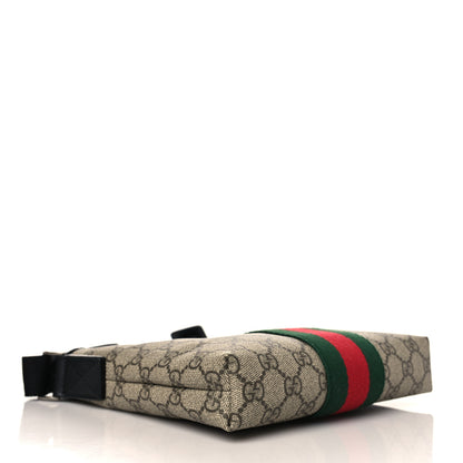 Gucci GG Supreme Monogram Web Messenger Bag Black 3 of 8