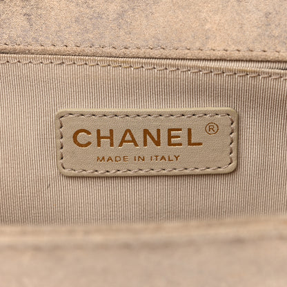 Chanel Iridescent Calfskin Quilted Medium Boy Flap Beige 6 of 10