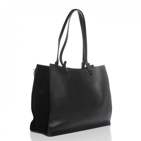Chloe Grained Calfskin Suede Medium Faye Tote Black 3 of 18