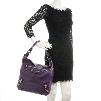Balenciaga Chevre Giant 21 Silver Hardware Day Hobo Violet 2 of 7
