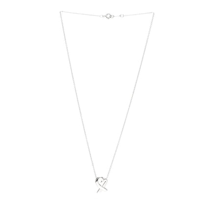 Tiffany Sterling Silver Paloma Picasso Loving Heart Pendant Necklace 3 of 4