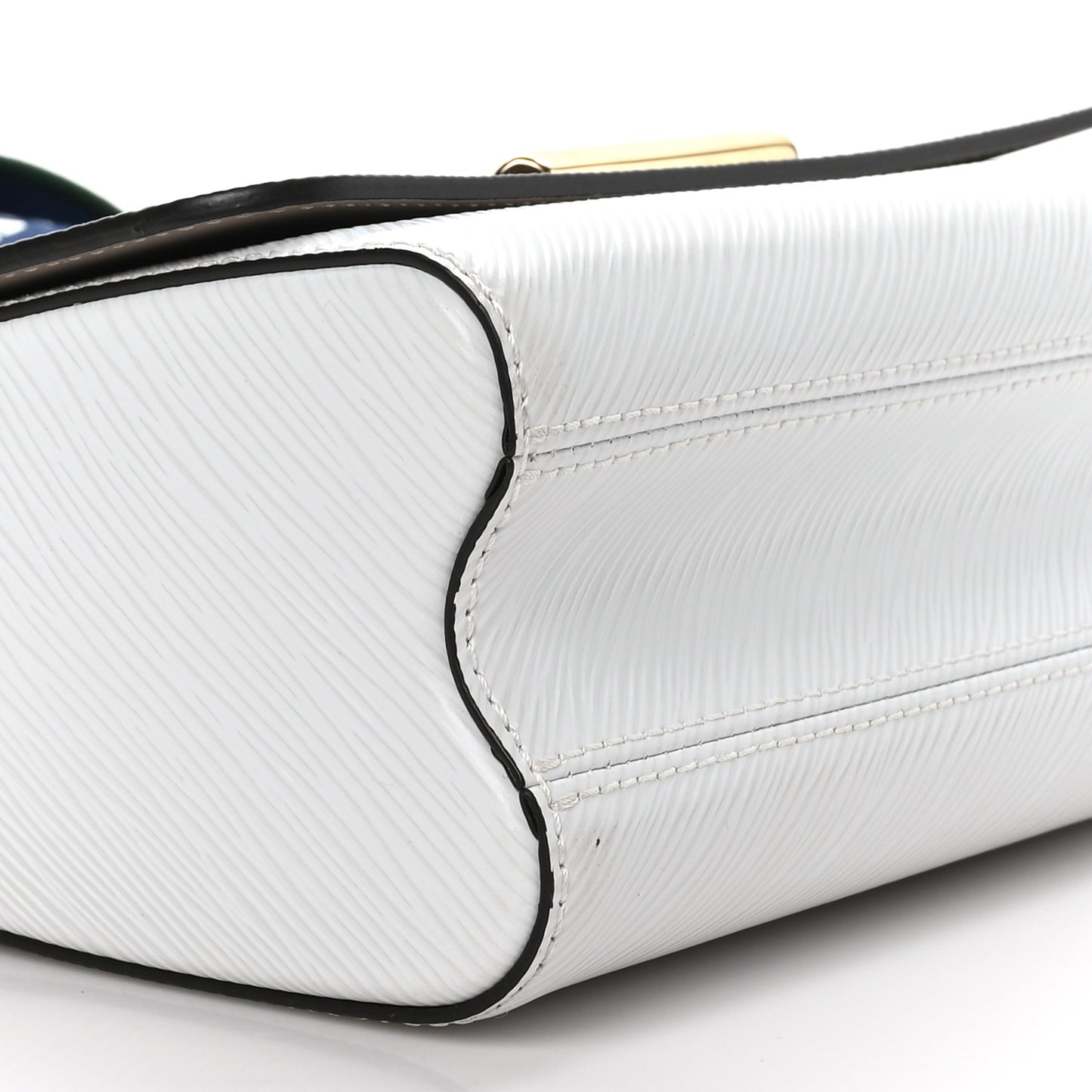 Epi Twist Top Handle Shoulder Bag MM White
