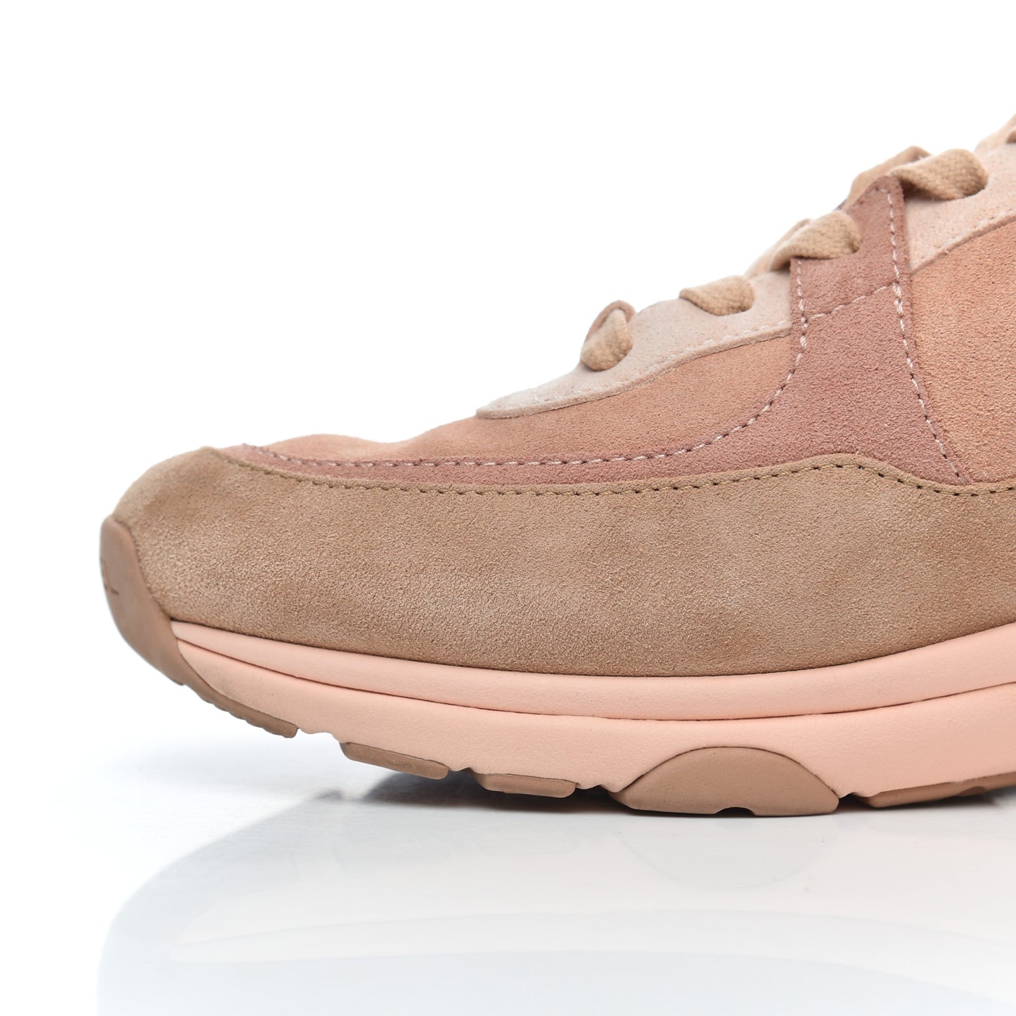 Nylon Lambskin Suede Calfskin CC Sneakers 39 Pink