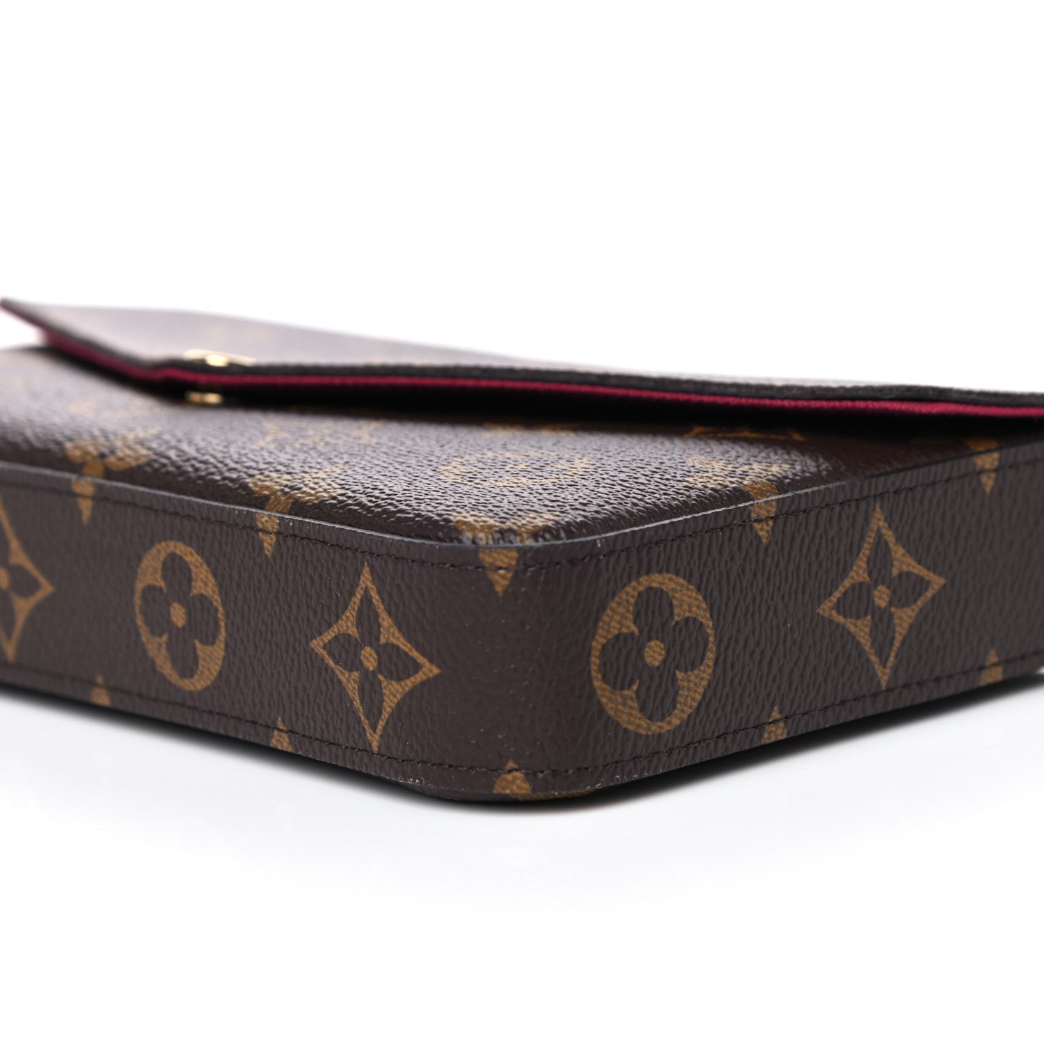 Louis Vuitton Monogram Pochette Felicie Chain Wallet Fuchsia 11 of 13