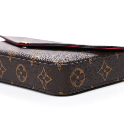 Louis Vuitton Monogram Pochette Felicie Chain Wallet Fuchsia 11 of 13