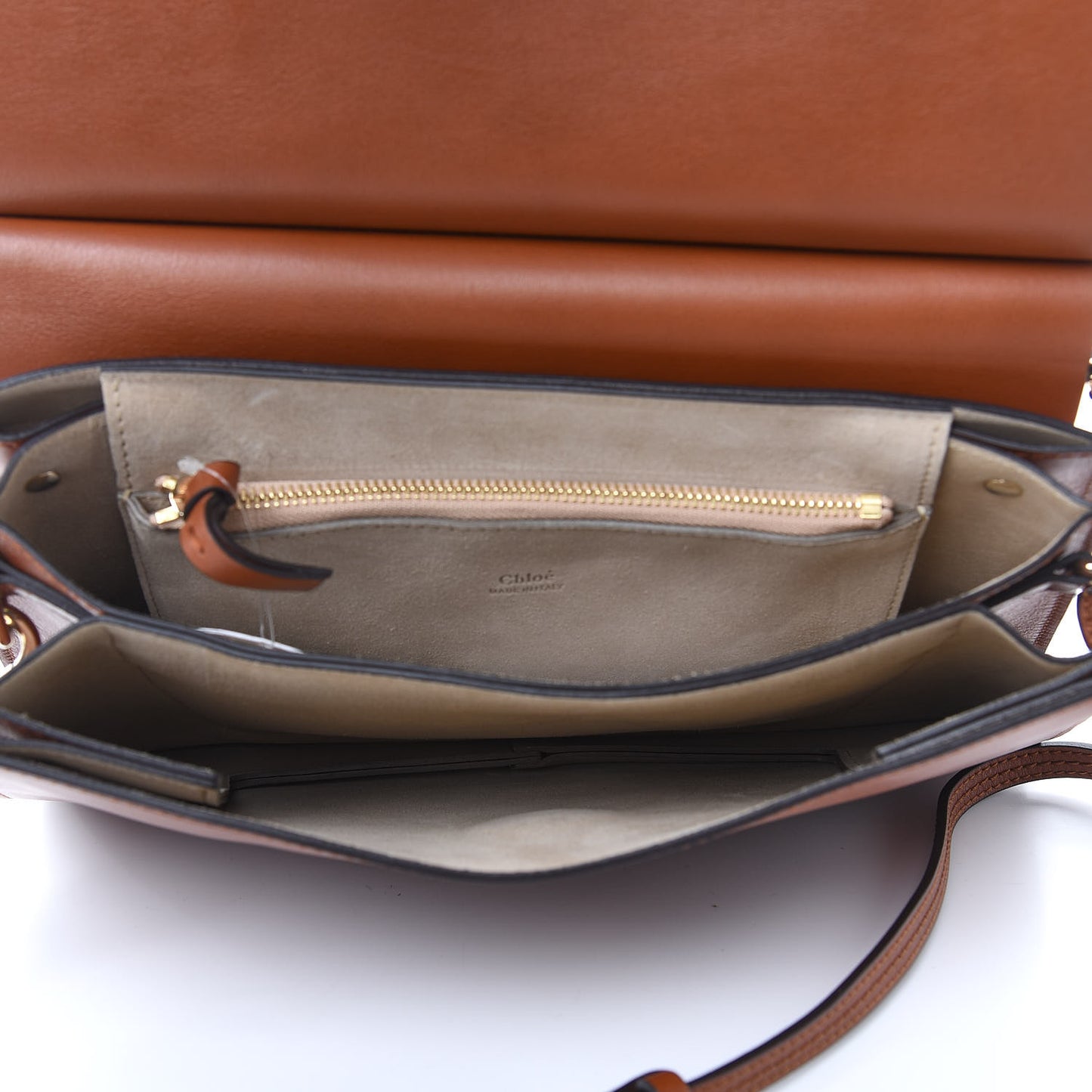 Suede Calfskin Medium Faye Shoulder Bag Tobacco
