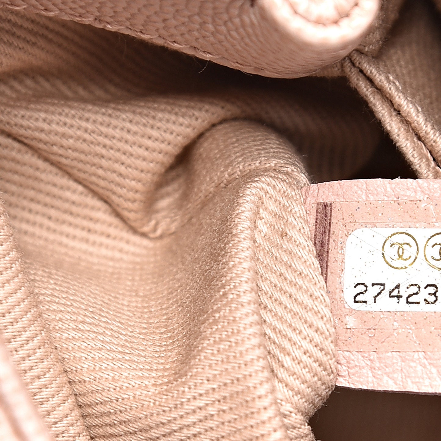 Caviar Quilted Mini Coco Handle Flap Beige