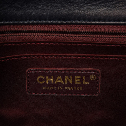 Chanel Lambskin Quilted Large Golden Class Flap Navy 13 of 14