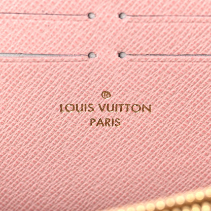 Louis Vuitton Damier Azur Clemence Wallet Rose Ballerine 6 of 7