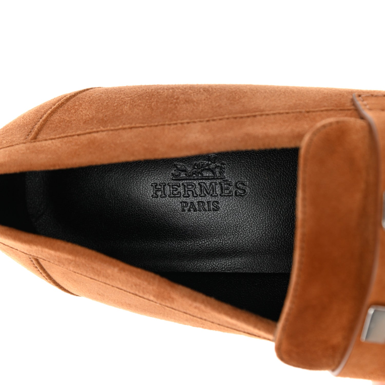 Hermes Suede Goatskin Womens Foch 60 Pumps 36 Naturel 7 of 8