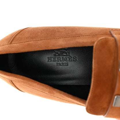 Hermes Suede Goatskin Womens Foch 60 Pumps 36 Naturel 7 of 8