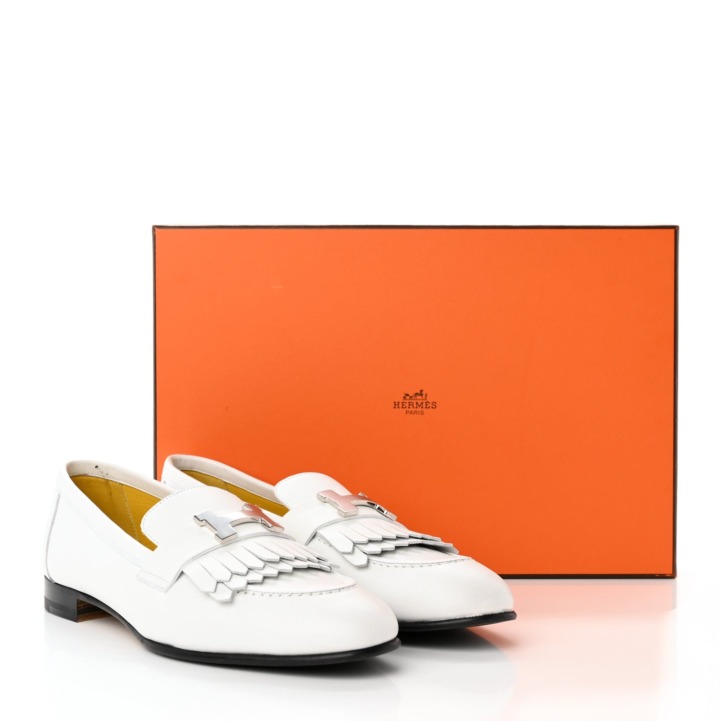 Calfskin Womens Royal Loafers 37 White