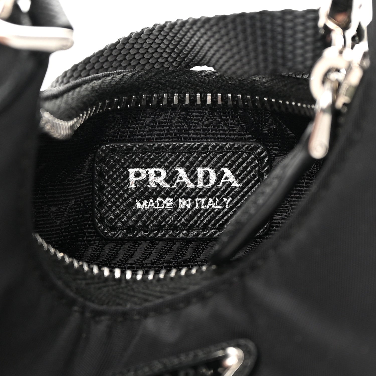 Prada Tessuto Nylon Mini Re-Edition 2000 Shoulder Bag Black 6 of 9