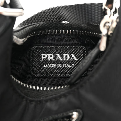Prada Tessuto Nylon Mini Re-Edition 2000 Shoulder Bag Black 6 of 9