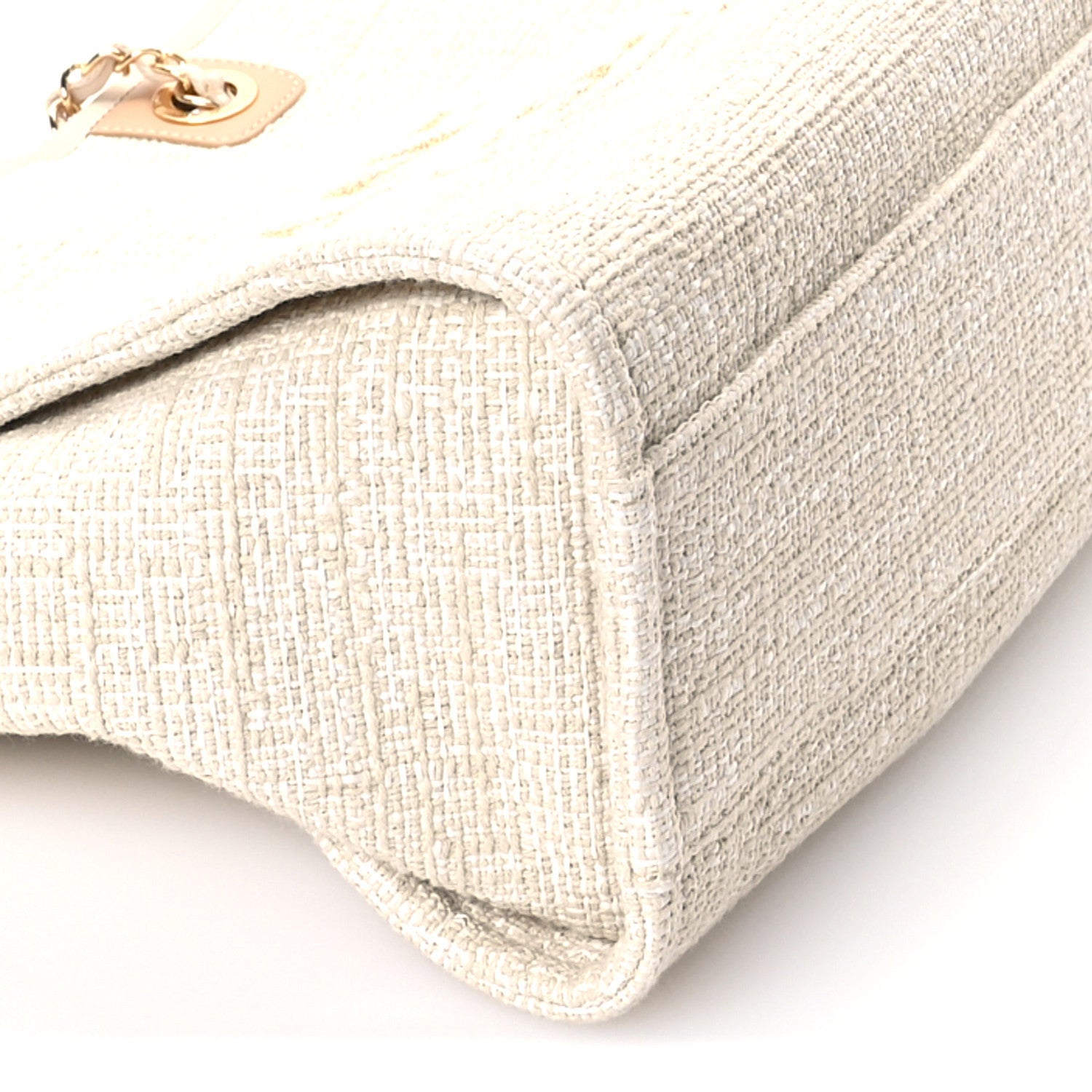 Chanel Lurex Boucle Small Deauville Tote Ivory 9 of 10